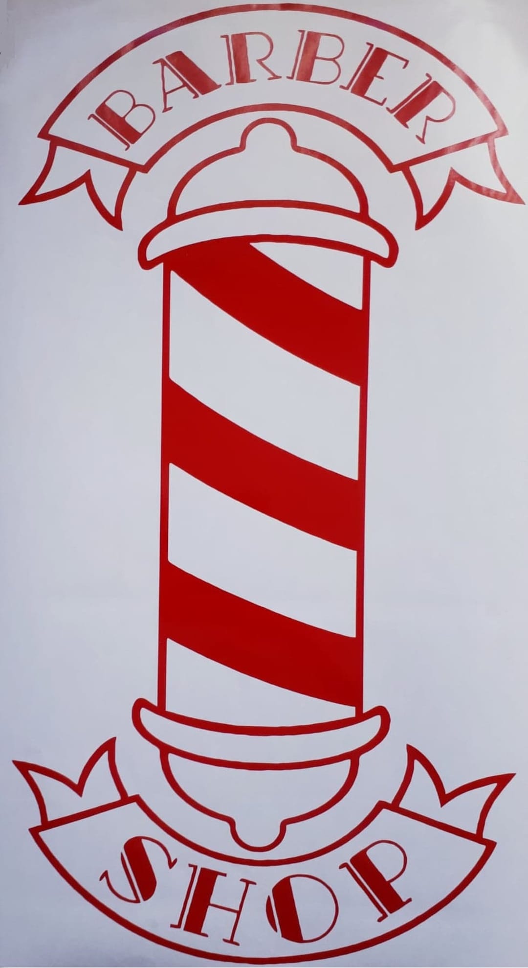 Barbers Shop Barber Pole Wall Art Decal Window Vinyl Graphic Sticker