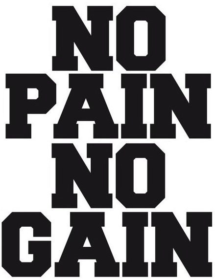 No Pain No Gain Gym Decal Decor Vinyl Sticker Graphic Sign Wall Art ...