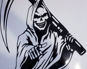 Skull Car Bonnet Sde Stcker Van Vnyl Graphc Decal Sgn Wall Art