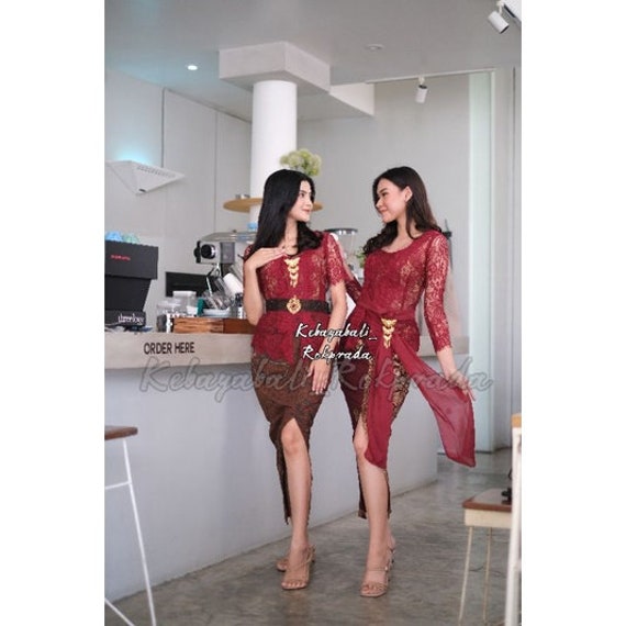 Brokat long clearance dress