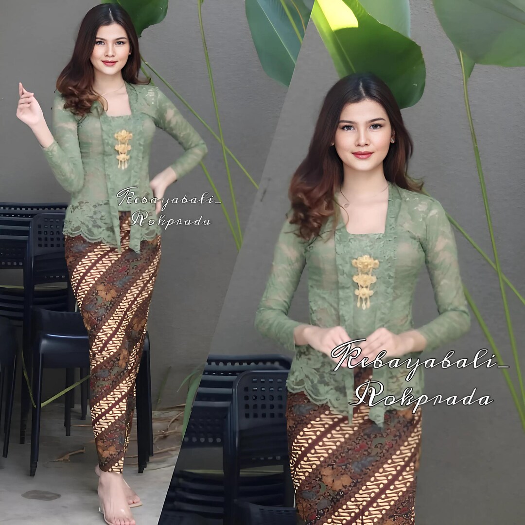 Buy Traditional Kebaya Set With Batik Skirt Online in India