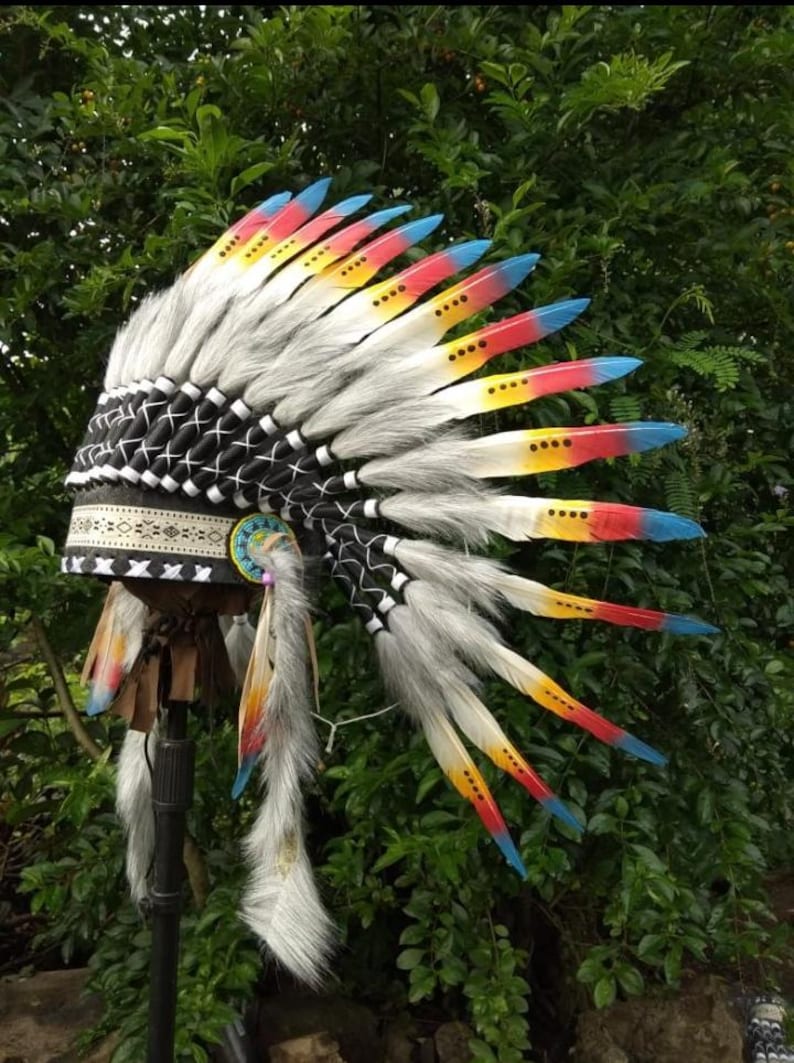 Traditional Indonesian Accessories | Unique Indian hat | Papuan hat | Latest goose feathers D