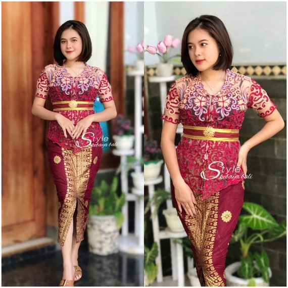 Indonesian Women's Kebaya Dress Kebaya Bali Naira - Etsy