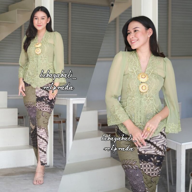 Ensemble complet de robe kebaya moderne pour femme Etsy France