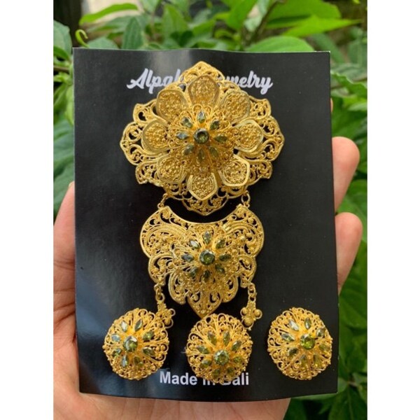 Brooch | brooches Accessories | Indonesian accessories | Bali indonesia | A Set Of Balinese Alpaca Brooch | Jewelry Brooch