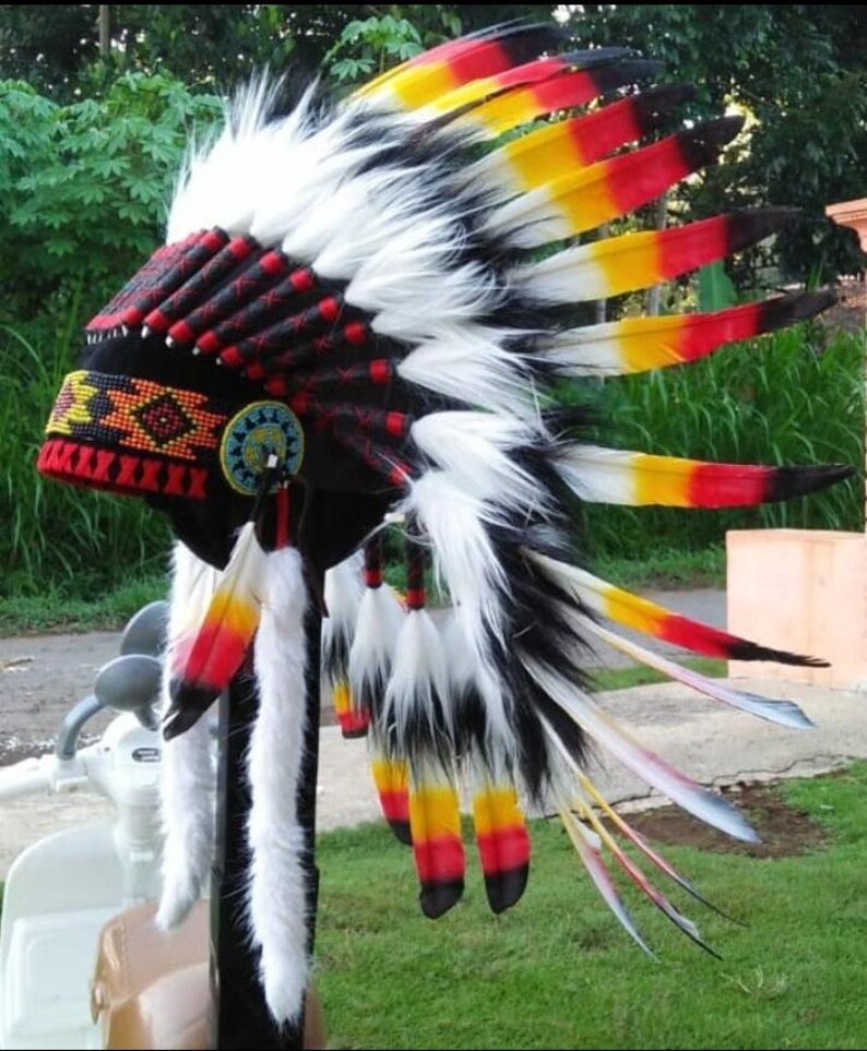 Traditional Indonesian Accessories | Unique Indian hat | Papuan hat | Latest goose feathers F