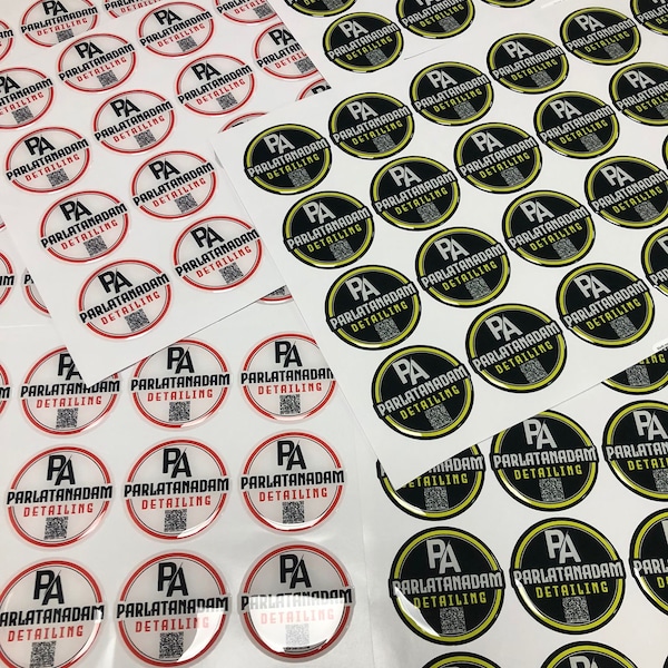 Domed Epoxy Stickers Etsy