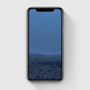 Snowy Forest iPhone Wallpaper, Minimalist iPhone Wallpaper, Instant Download, Phone background, iPhone Background, Aesthetic Wallpaper