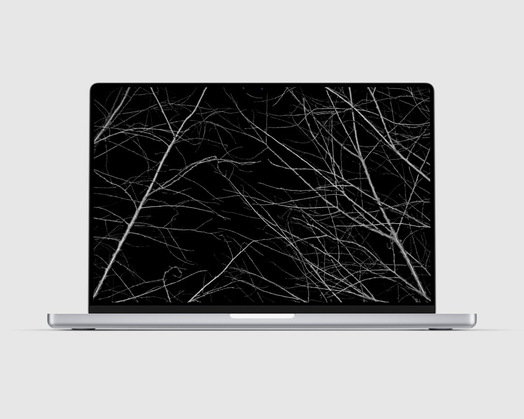 Abstract MacBook Wallpaper, Black and White Laptop Background, Minimal