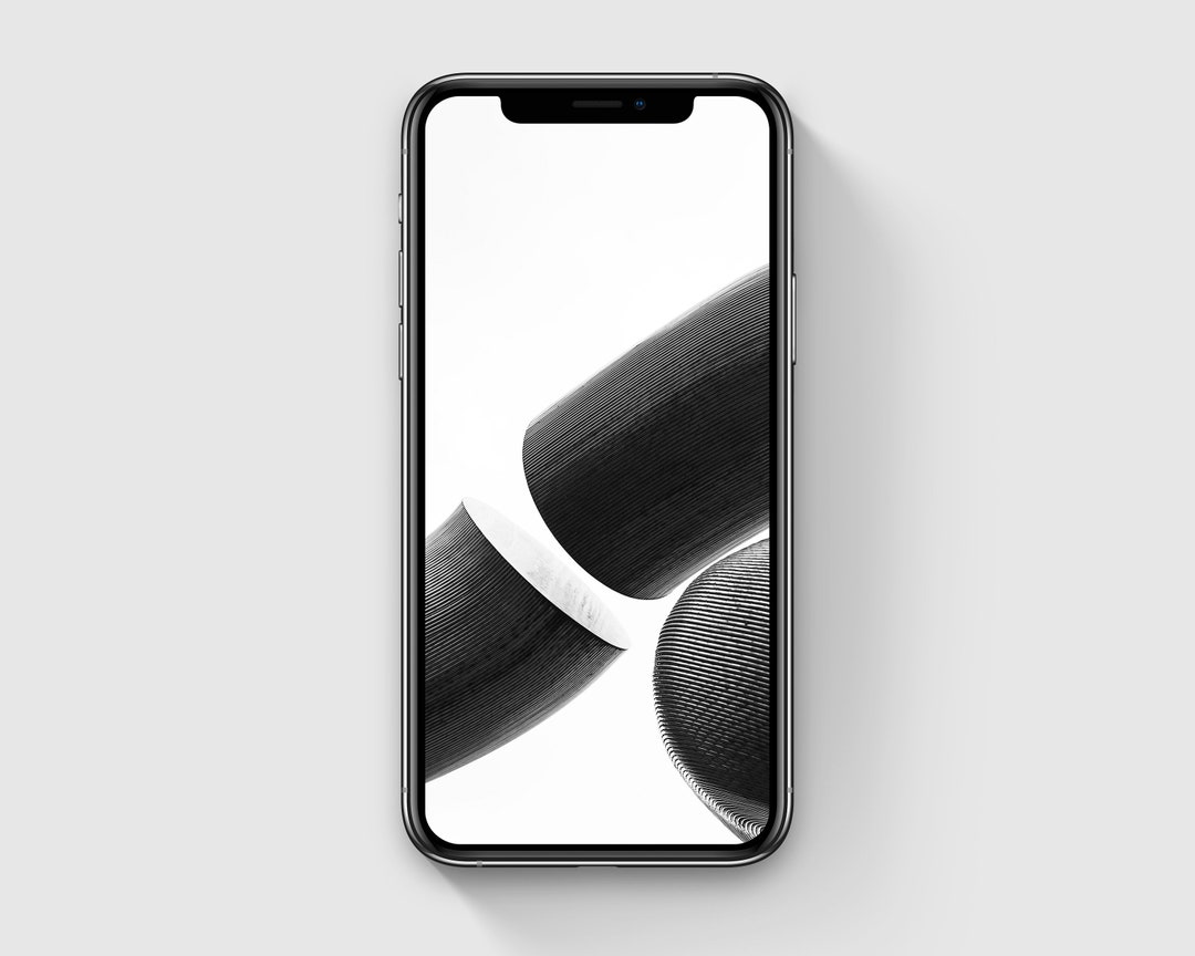 Abstract iPhone Background, Line Art Phone Wallpaper, Minimalist iPhone Wallpaper, Black and
