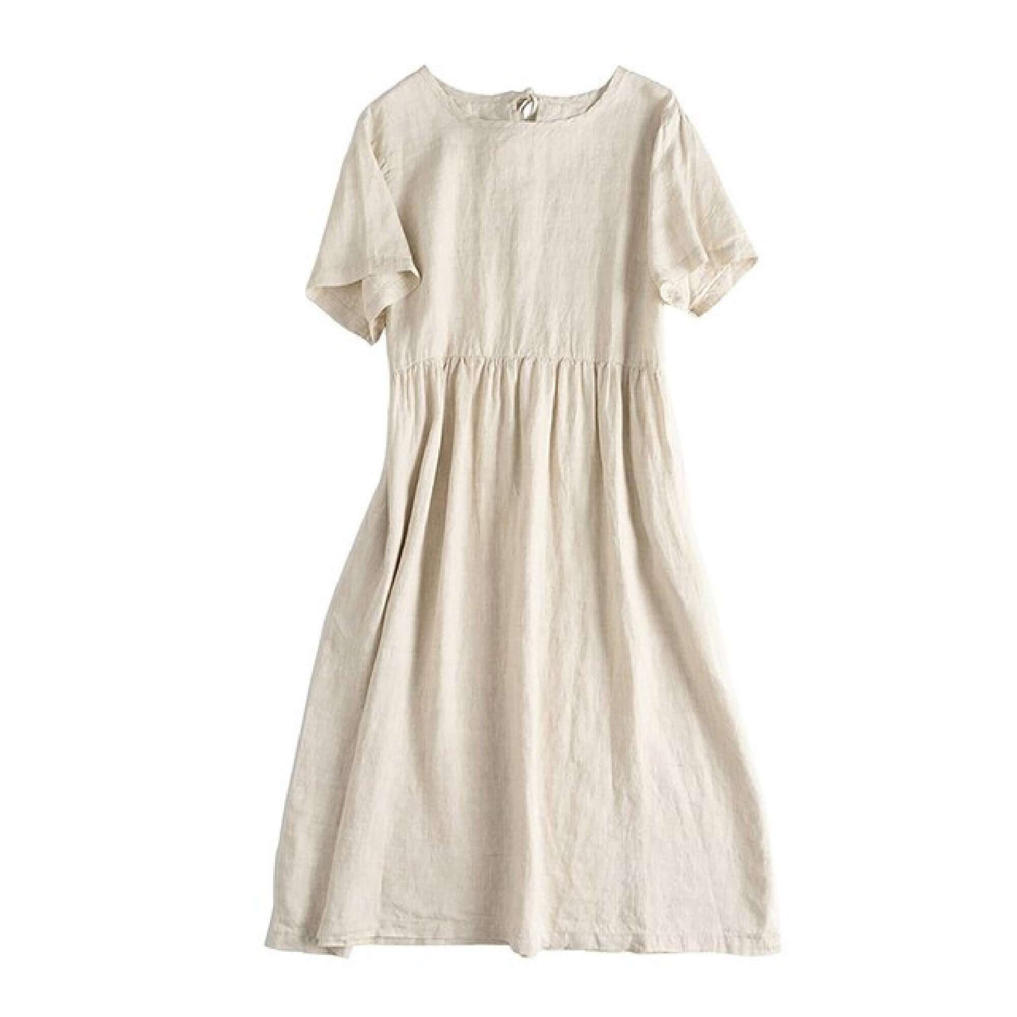 Soft Linen Dress Short Sleeve Minimalist Dress Black White or - Etsy UK