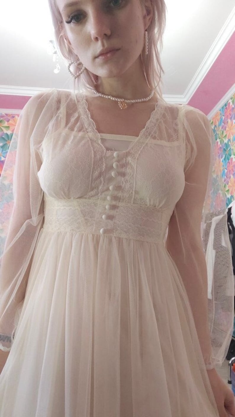 Apricot Cottage Core Dress Vintage Elegant Lolita Fairy Dress Solid Puff Sleeve Lace Summer Dress 