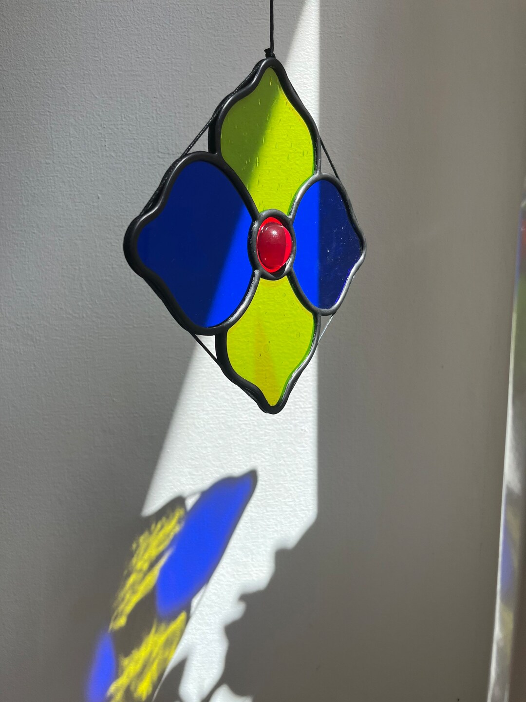 Hanging Stained Glass Window Decor Glass Art Stained Glass Etsy