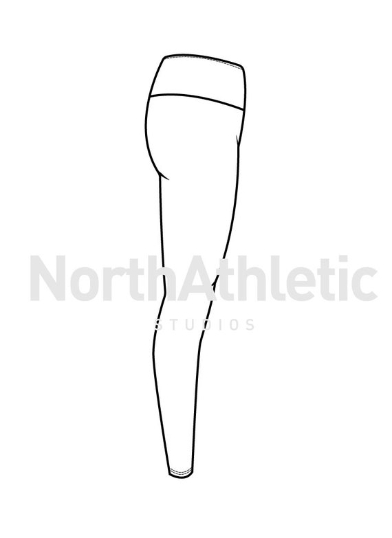 Premium Vector  Leggings technical fashion flat sketch vector illustration  yellow color template for ladies