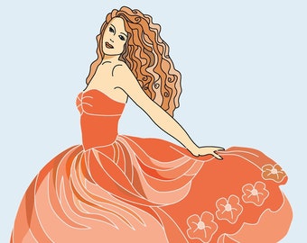 Magical Elegance - 32 printable coloring pages - Fashion coloring book - Instant download - PDF