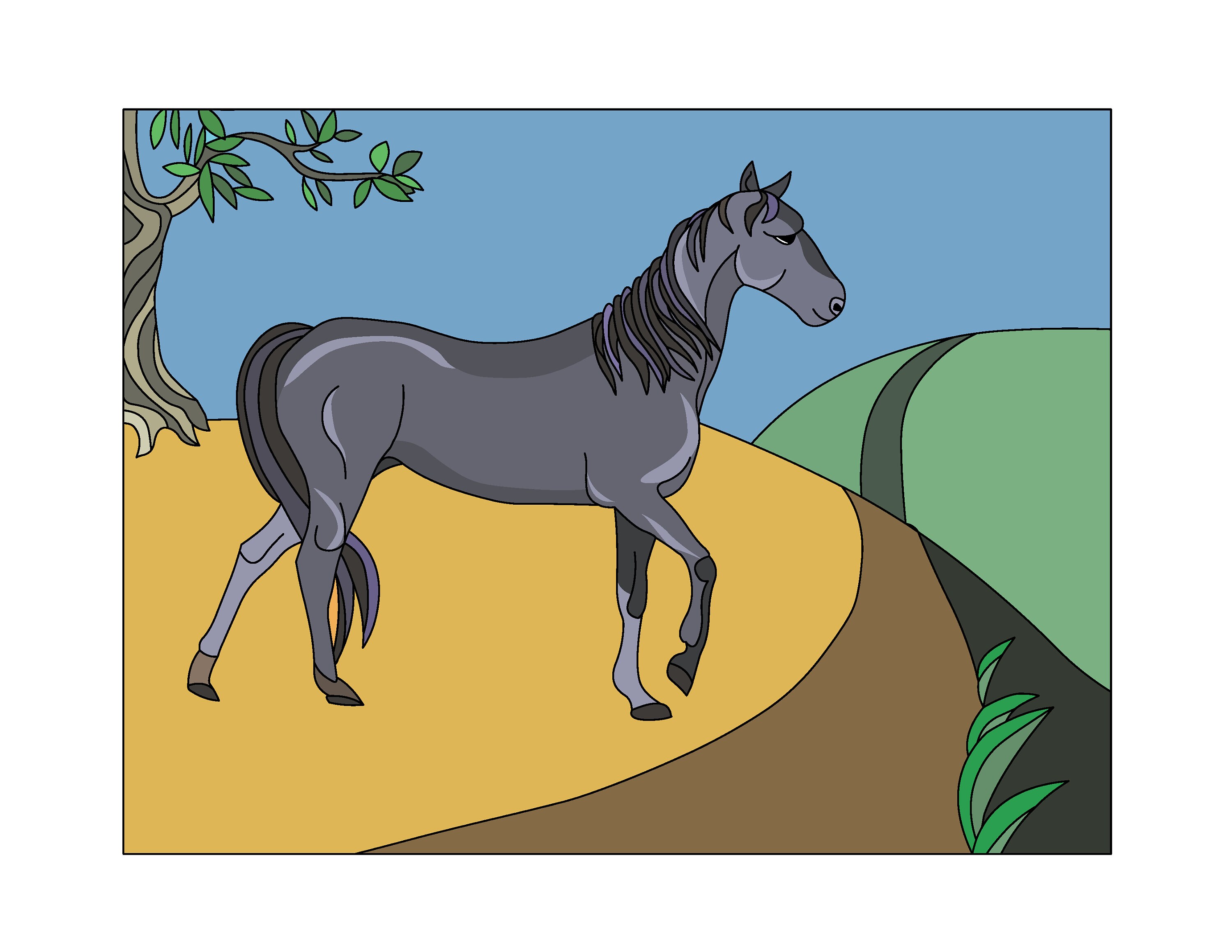 Wild Horses - 32 Printable Coloring Pages - Horse Coloring Book ...