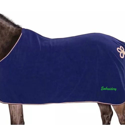 Embroidered Horse Fleece Blanket / Personalized Fleece Rug / Etsy