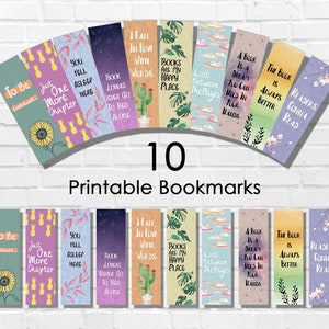 Printable Bookmarks Template, Printable Bookmarks Set, bookmarks, Digital Bookmark, Instant Download, Flowers, Floral, Book