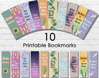 Printable Bookmarks Template, Printable Bookmarks Set, bookmarks, Digital Bookmark, Instant Download, Flowers, Floral, Book