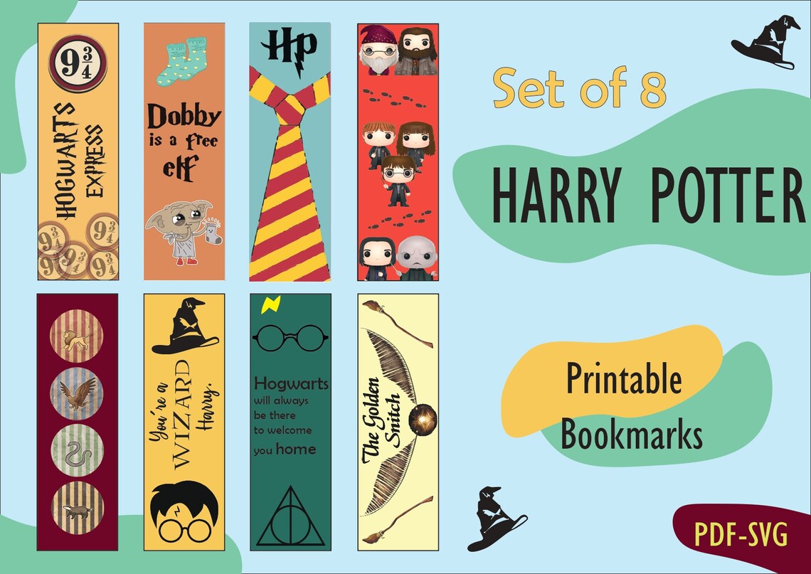 Printable Magic Bookmarks Bookmarks Set Bookmarks Digital - Etsy