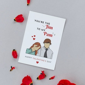 The Office Pam - Jim Valentinstag Geschenkkarte | Geschenkanhänger | Sofort Download | Lustig | Druckbar | PDF | Last Minute Karte