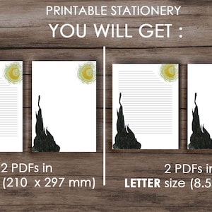 Van Gogh Printable Stationery Paper / Starry Night Printable - Etsy