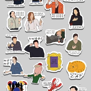Friends TV Show Sticker Pack: Iconic Quotes (Printable Stickers)