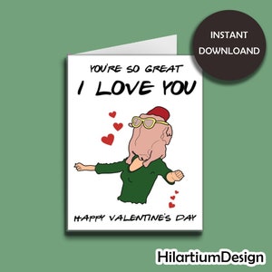 Freunde Valentinstag Geschenkkarte | Geschenkanhänger | Monika | Sofort Download | Druck zu Hause | Lustig | Druckbar | PDF | Last Minute Karte