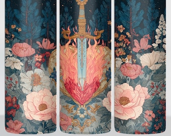 Fireheart Aelin Galathynius Tumbler 5PNGs, Throne of Glass Inspird20oz SkinnyWrap, To Whatever End FloralSublimation, SJM BookishFantasyGift