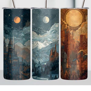 ACOTAR Tumbler Wrap 5PNGs, Night Court 20oz Skinny Sublimation, Light It Up Crescent City Design, TOG Bookish Fantasy Gift Art