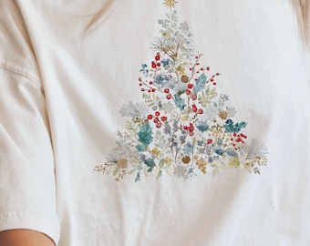 Glitter Christmas Tree PNG, Bright Holiday Clipart, Trendy Xmas Sublimation Design, Colorful Festive Art, Digital Christmas Download