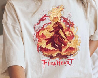 Fireheart T-Shirt Design 5PNG Bundle | Throne of Glass Aelin Fan Art | SJM Bookish Fantasy Tee | TOG Merch | Digital Download