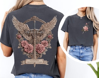 ACOTAR Valkyrie Training Camp PNG - Nesta Archeron Illyrian Bat Boys SJM Merch Bookish T-shirt Design Night Court Velaris, 2 warianty FanArt