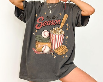 Tis the Season 3PNGs | Retro Baseball Sublimation Design | Vintage Baseball Shirt Print | Baseball Mom & Game Day Graphic | SoftBall Mom PNG