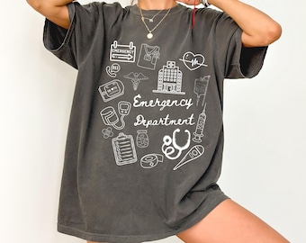 Emergency Nurse PNG | ER Nurse Shirt Design | Emergency Department Crewneck | Registered Nurse Digital Clipart | Nurse Gift PNG