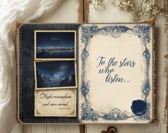 Night Court Ephemera, ACOTAR inspiriert Printable JunkJournal Pack, Bookish Scrapbooking Set, Sarah J Maas Digital Download, Celestial FanArt
