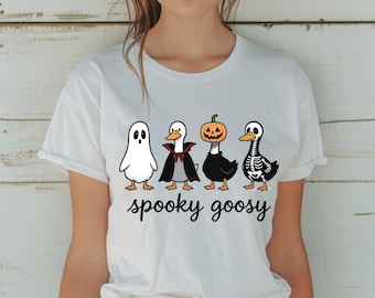 Oca spettrale PNG, Oca divertente di Halloween PNG, Oca in costume di Halloween con disegno a sublimazione, Orrore carino PNG, Download digitale di Oca spettrale