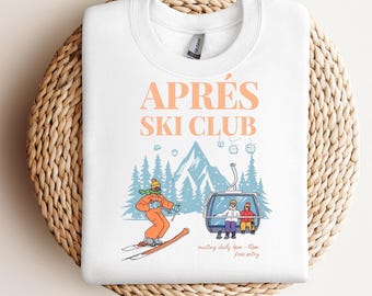 Apres Ski Club PNG, Ski Bachelorette Clipart, Winterparty Ästhetik, Aspen Colorado PNG, Apres Ski Pullover Digital Download