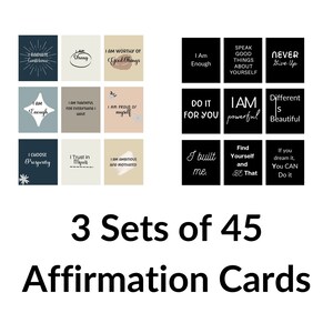 3 Sets-Positive AffirmationsCards Printable, SelfLoveAffirmationCards,Manifestation Affirmation, I Am AffirmationCard, Law OfAttraction Card