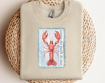 2 for 1 Lobster PNG Bundle, Coastal Grandma & Fisherman Aesthetic Coconut Girl design Ocean Inspired Style Coastal Granddaughter Grandma