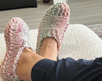 Comfy Cozy Hand-Knit Slippers - made to order