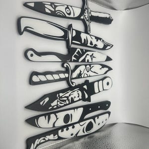 Horror Knife Set! 7 Pieces Jason, It, Chucky, Freddy, and more!!Halloween Décor, Halloween Wedding Gift, Scary Movie,Party Décor,Small Gift