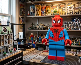 16-Inch Custom 3D Printed Spider-Man Lego Megafigure