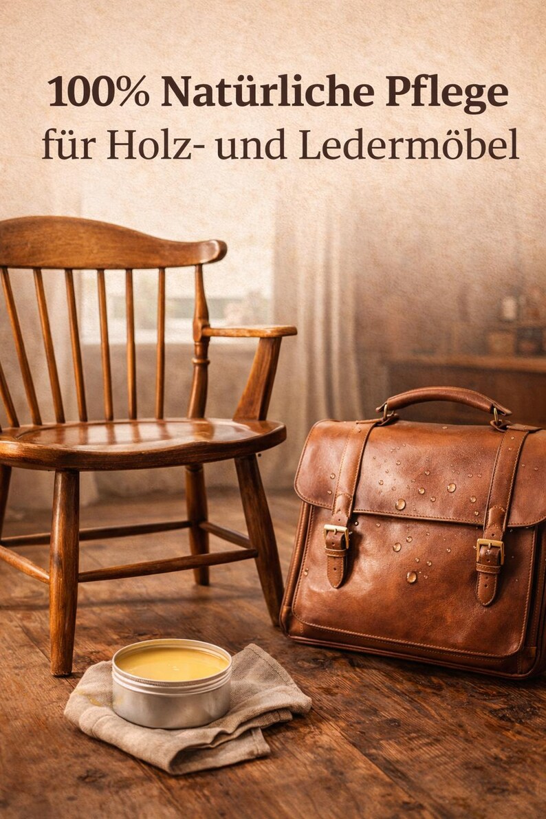 Wood care • natural furniture care for wood • wood wax • wood cream • furniture wax • furniture polish • without plastic image 5
