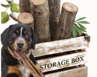 Natural chew sticks for dogs made of olive wood - sustainable dental cleaning, particularly hard & splinter-free without additives