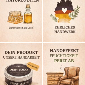 Wood care • natural furniture care for wood • wood wax • wood cream • furniture wax • furniture polish • without plastic image 4