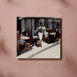 Café People - Fine Art Print of Handmade Digital Oil Painting