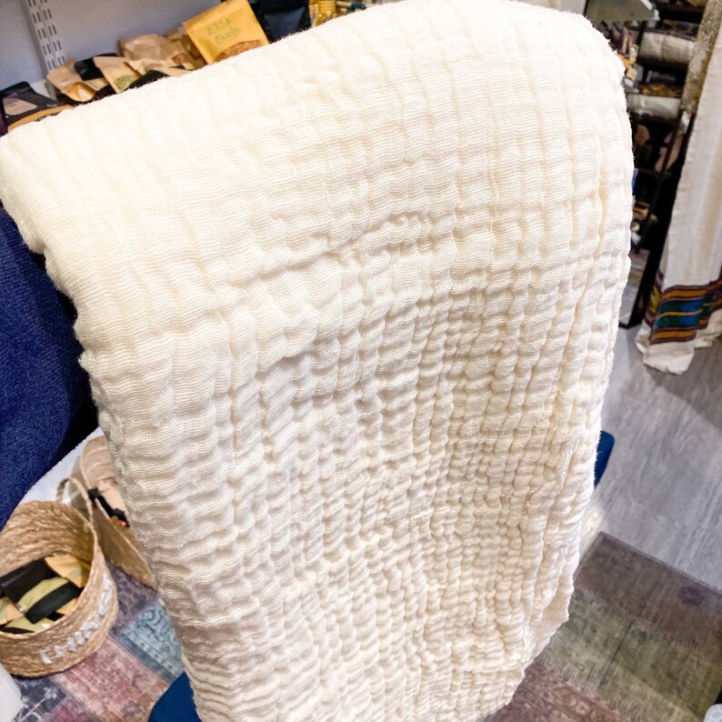 Ftal Gabi 100 Ethiopian Cotton Woven Blanket Made in Ethiopia