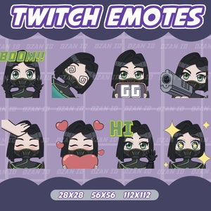 Viper Valorant Twitch Emotes Pack, Twitch Emotes For Streamer, Twitch and Discord Emotes Bundle, Valorant Emotes