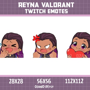 Reyna Valorant Twitch Emotes Bundle, Twitch Emotes For Streamer, Twitch and Discord Emotes, Valorant Emotes (Lol, Rage, Love)